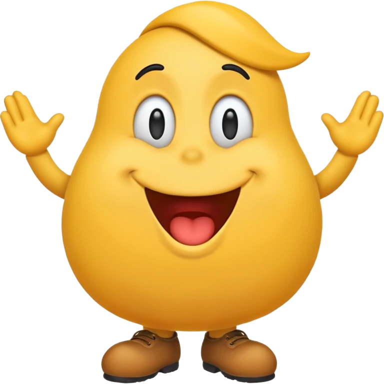 Funny emoji doing a goofy pose with giant buttcheeks emoji