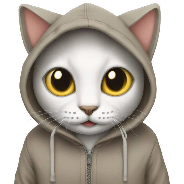 CAT with hoodie  emoji