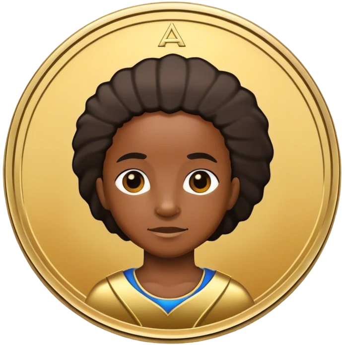 African American coin emoji