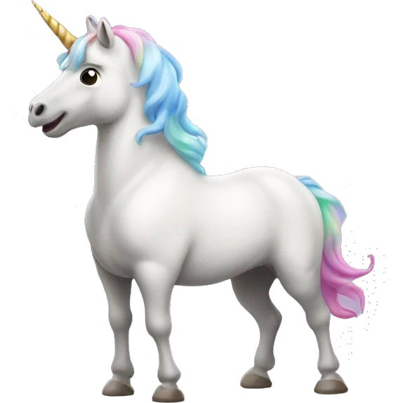 Unicorn farting emoji