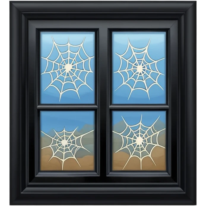 ventanas con telaraña emoji