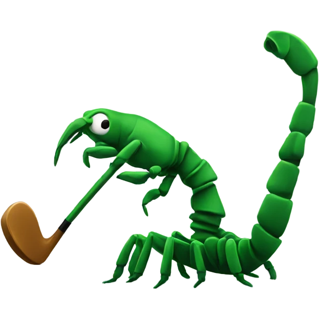 Scorpion golfing emoji