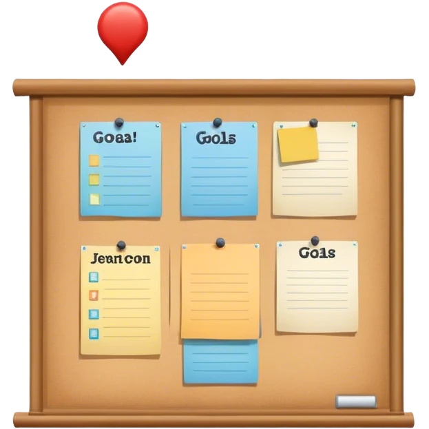 bulletin board reachable goals emoji