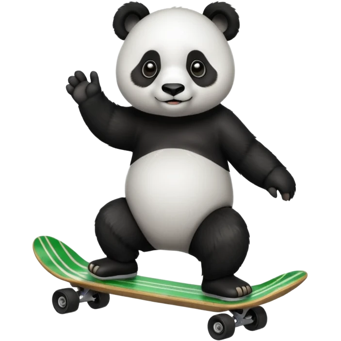 Panda skateboard  emoji