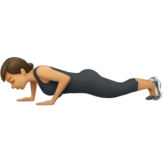 woman doing pushups emoji