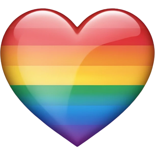 rainbow pride heart with rainbow gradient fill emoji