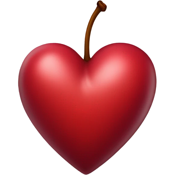 Cherry red heart  emoji