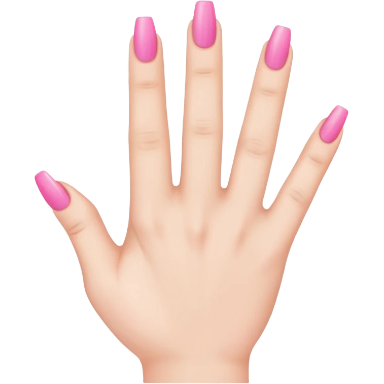 middle finger with cute pink nails emoji