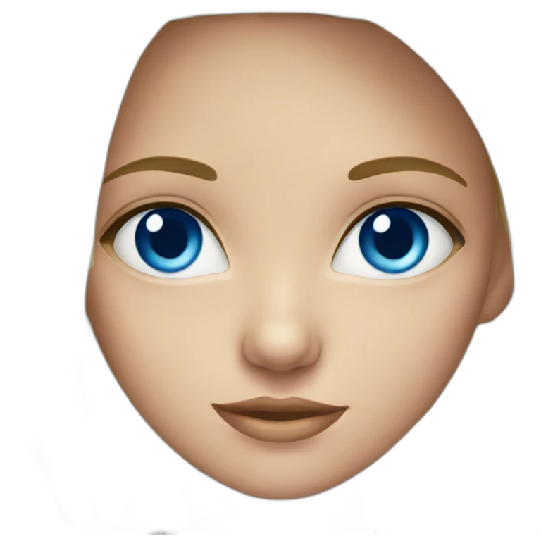 blue eyes girl emoji