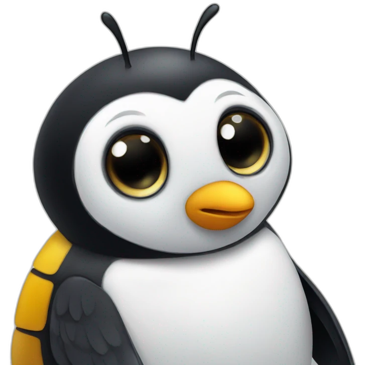 Penguin bee emoji