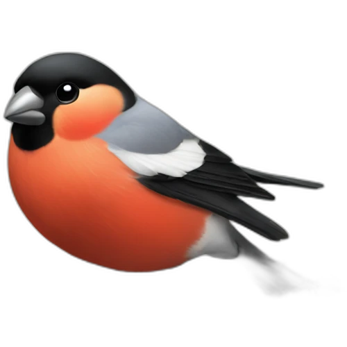 Bullfinch at the MacBook  emoji
