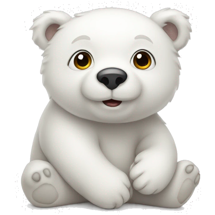 cute white bear emoji