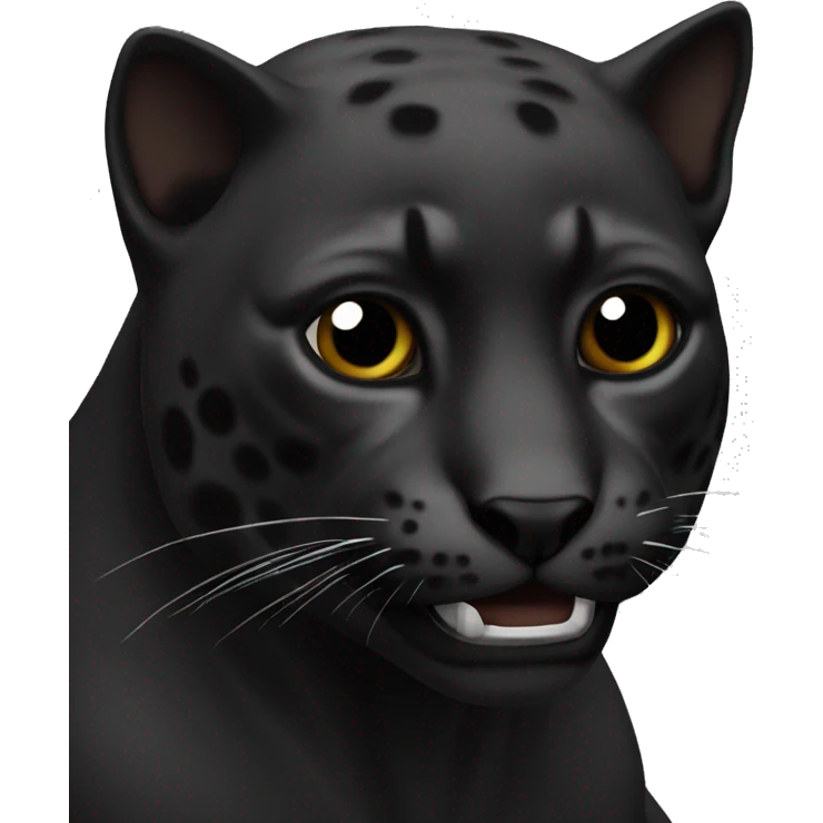 Una pantera nera emoji