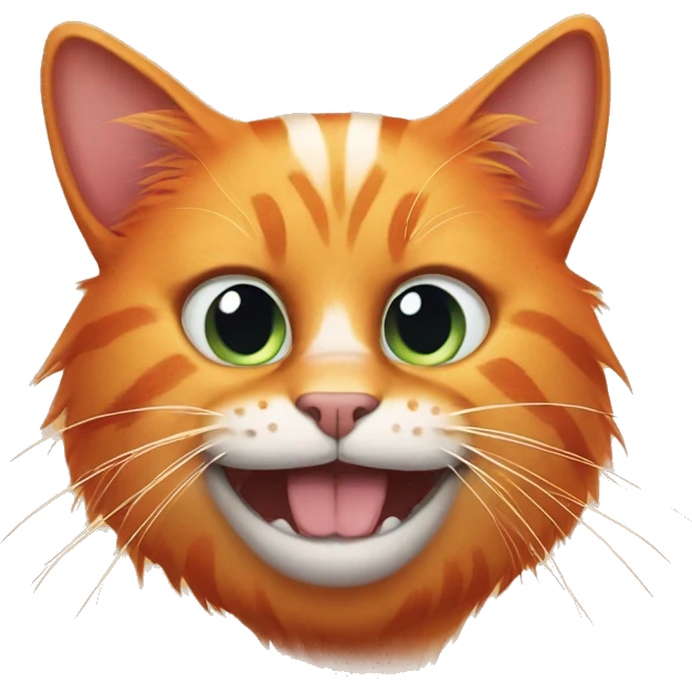 weird orange cat emoji