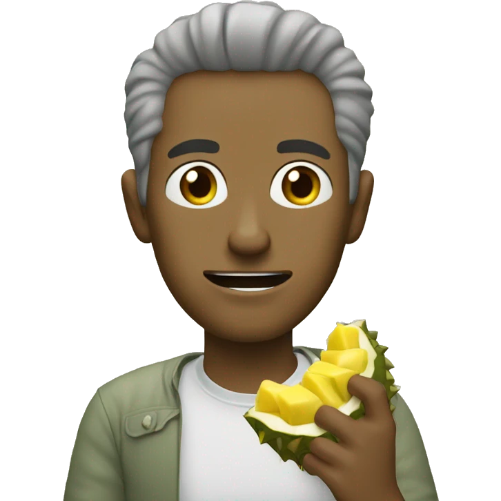 Man eatng durian emoji