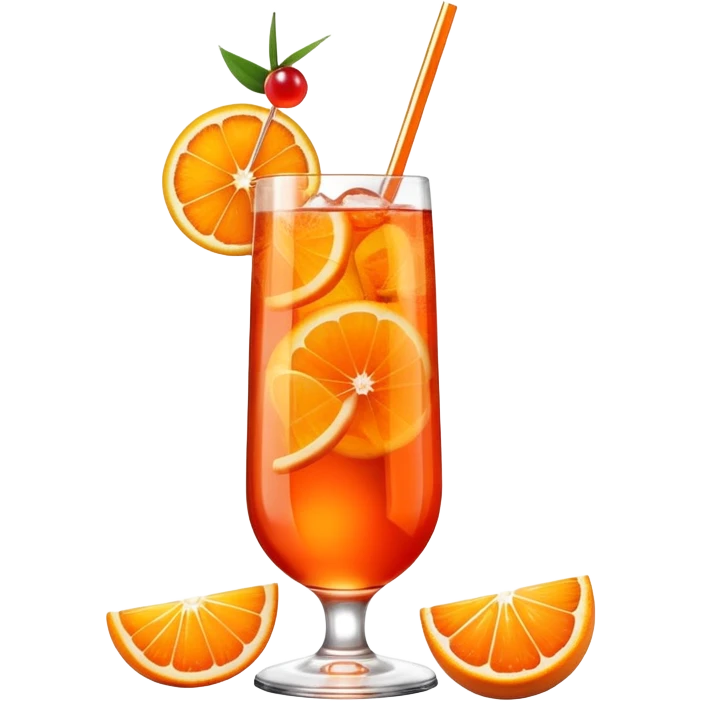 Aperol spritz with fruit skewer emoji