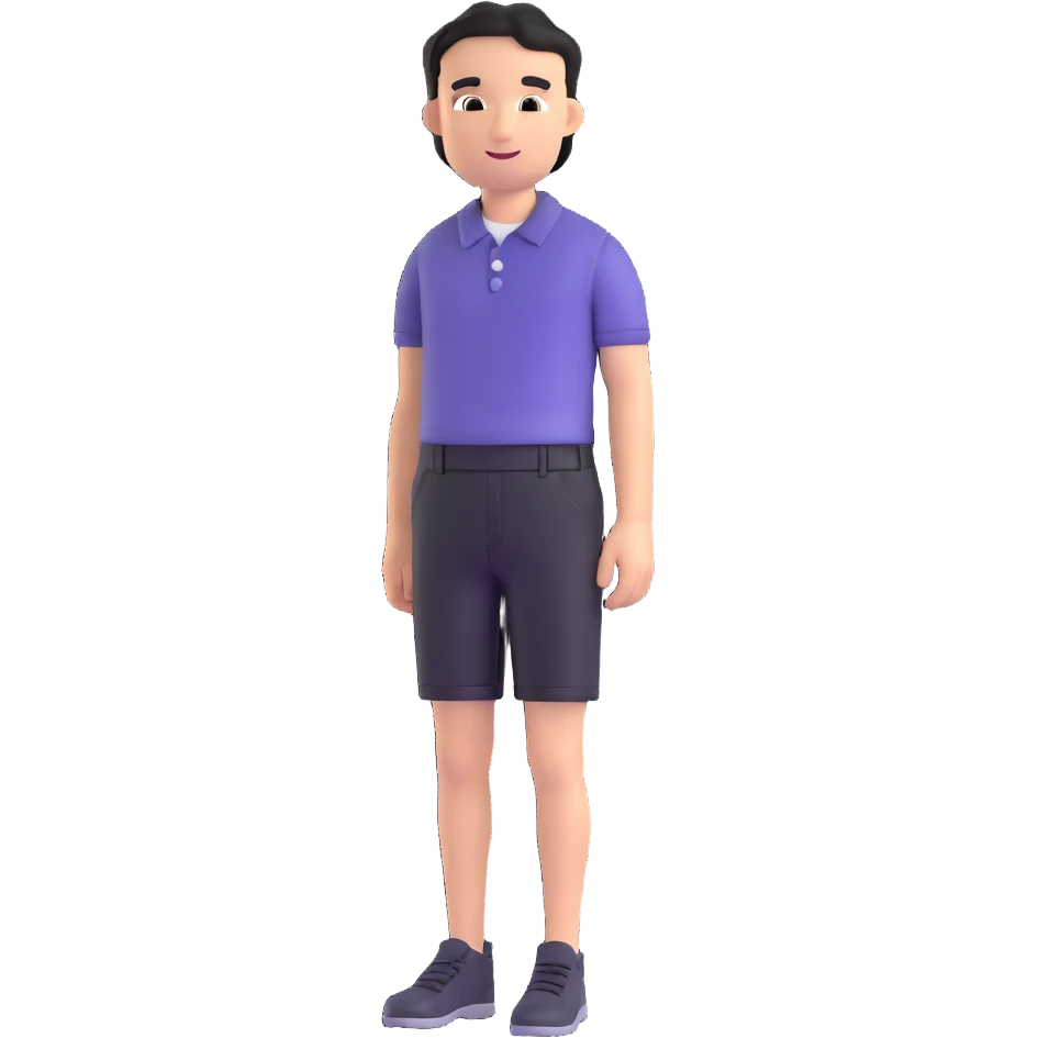 person wearing short black pants emoji