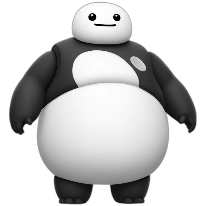 baymax in black emoji