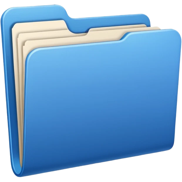 a blue file with blank name label on it emoji