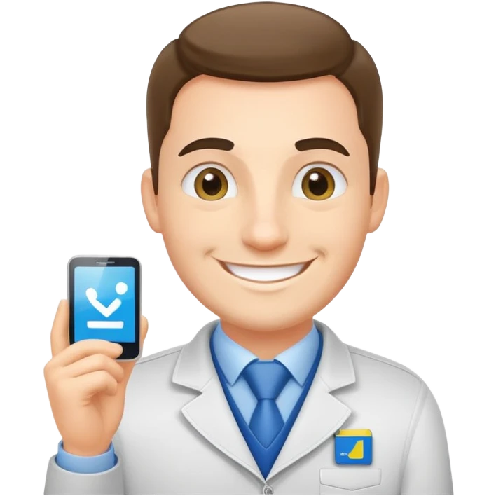 Продавец магазина электронники в украине "Comfy" встречает покупателя emoji