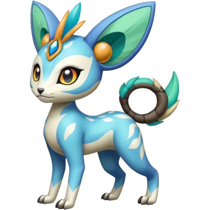 Colorful Exotic Randomly-colored Cartoon Meloetta-WereGarurumon-Trico-Pokémon-Fakémon-fusion-hybrid-creature emoji