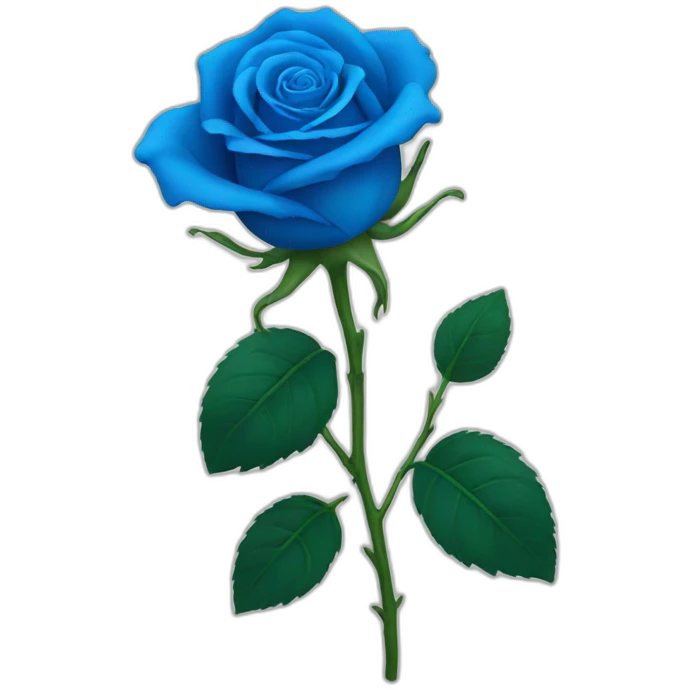 Blue rose emoji
