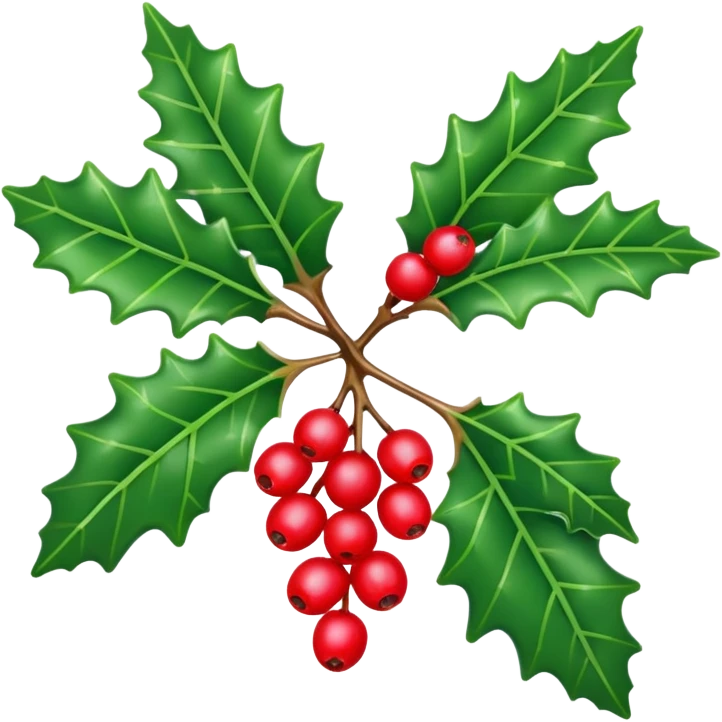 holly sprig emoji