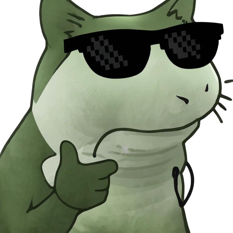 Cat with sunglasses emoji
