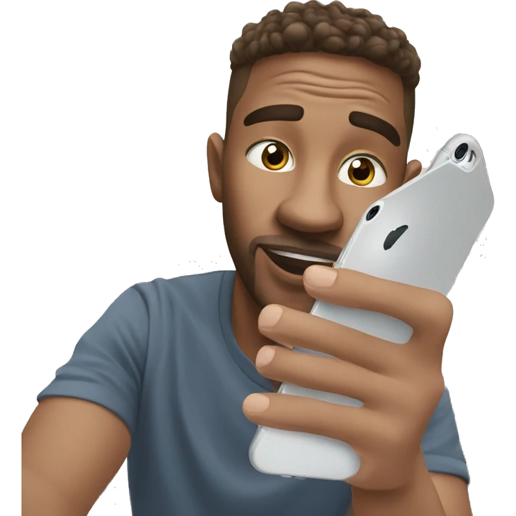 selfie with iphone emoji