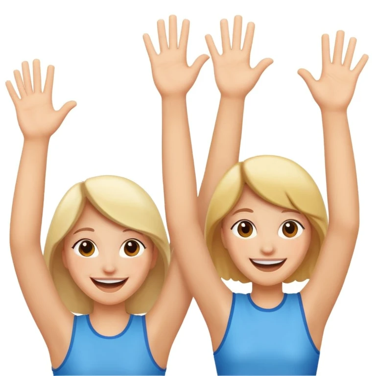 Feliz manos arriba emoji