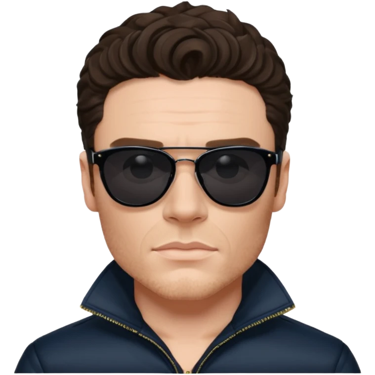 Richard Madden as his character in the Bodyguard TV series, with sunglasses on and an earpiece. emoji