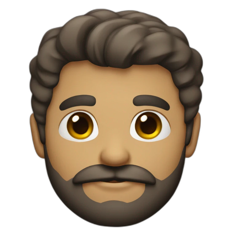 Hombre calvo con barba emoji
