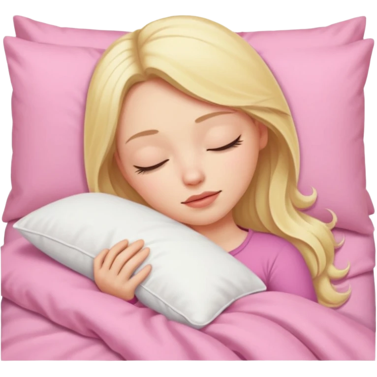 women-sleeping-in-bed-on-pink-blonde-woman emoji