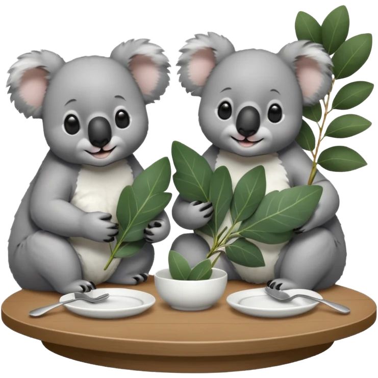 4 koalas à table emoji