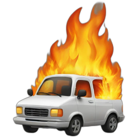 vehicle on fire emoji