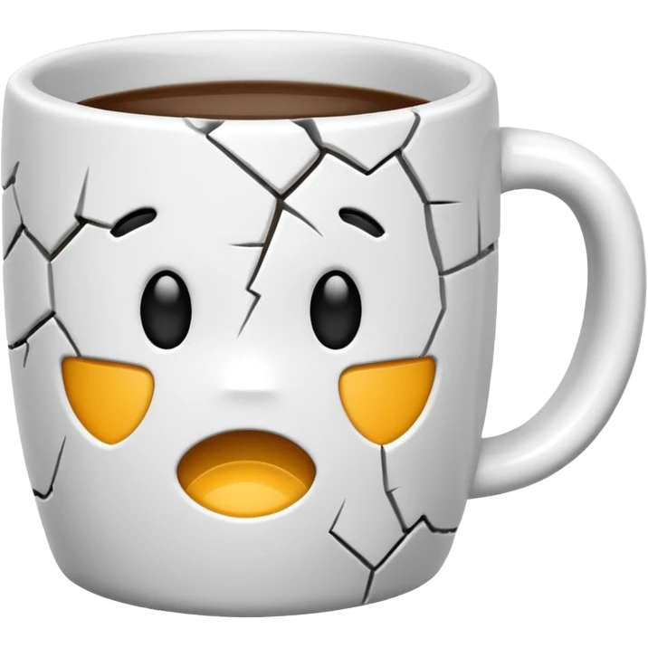 cracked mug no face emoji