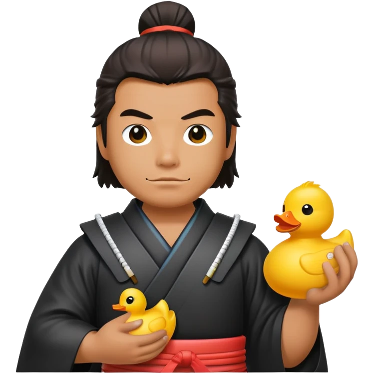 Samurai with rubber duck emoji
