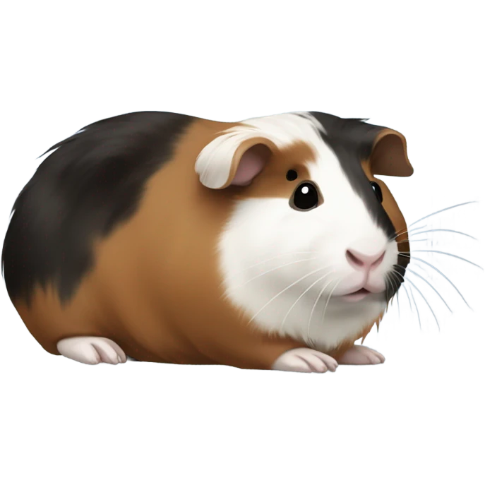 Brown white black guinea pig emoji