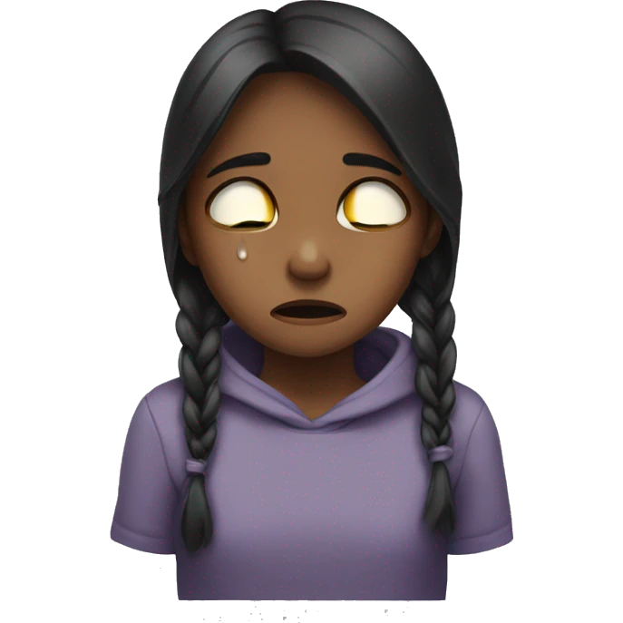 girl crying emoji