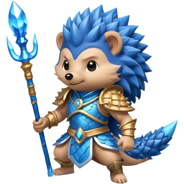 water bender hedgehog warrior emoji
