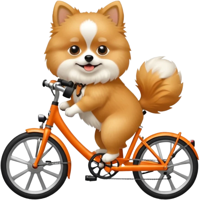 pomeranian brompton bike emoji