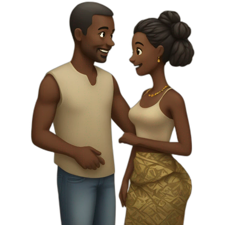 africa couple emoji