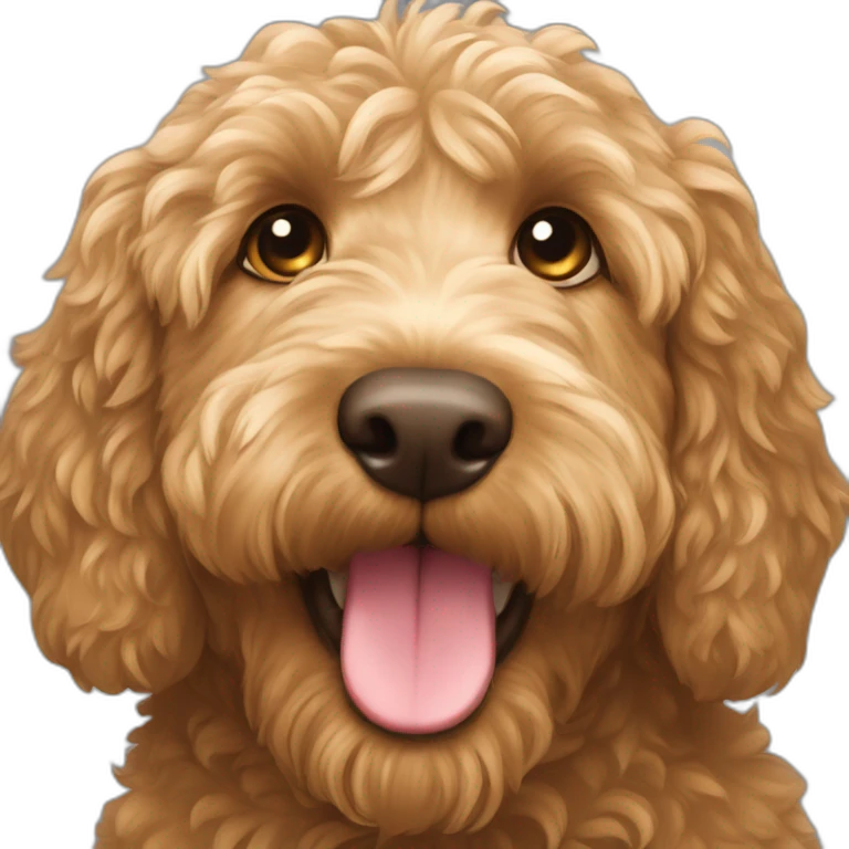 golden young Australian labradoodle emoji
