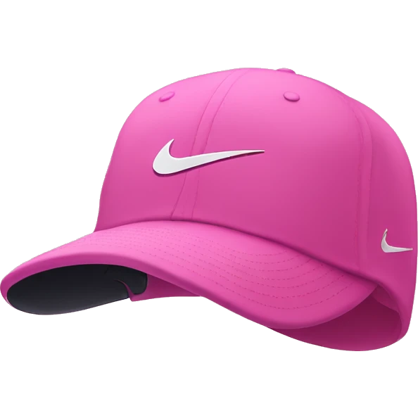 Pink hat with Nike swoosh on the front  emoji