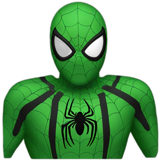 Man spider suit green emoji