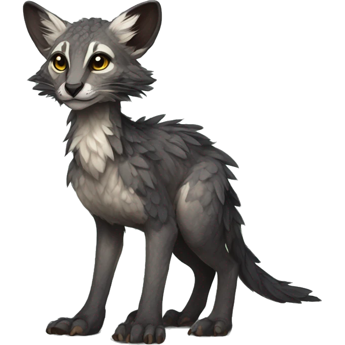 Modern Realistic Rare Fantasy Vernid-Trico-species by LiLaiRa full body emoji