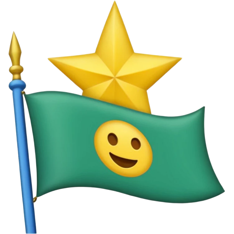 сине-зеленый флаг emoji