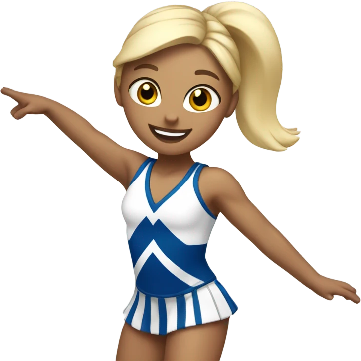 white with blond hair cheerleader dancing emoji