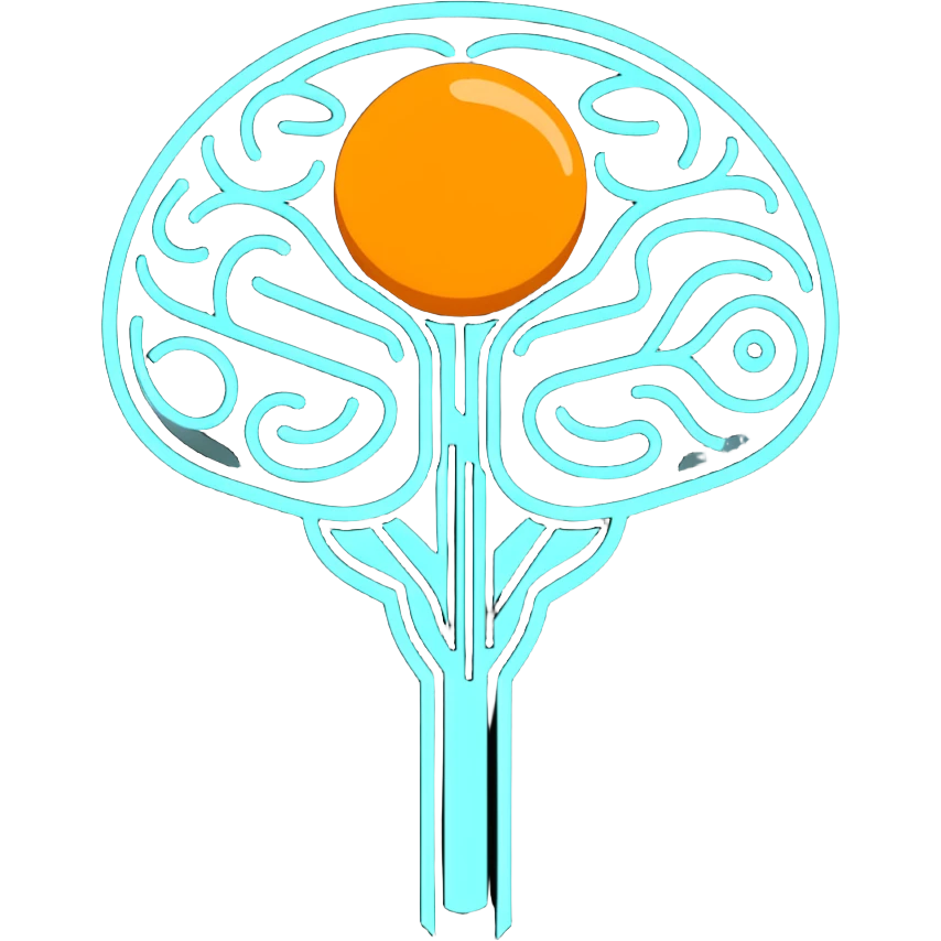 A bright, healthy brain surrounded by foods rich in phosphatidylserine precursors: salmon, egg yolk, fermented soy, and healthy fats, all connected by gentle glowing lines to the brain. emoji