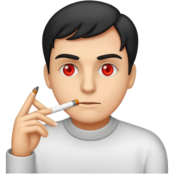 I want an emoji that is smoking a cigarette with red eyes  emoji
